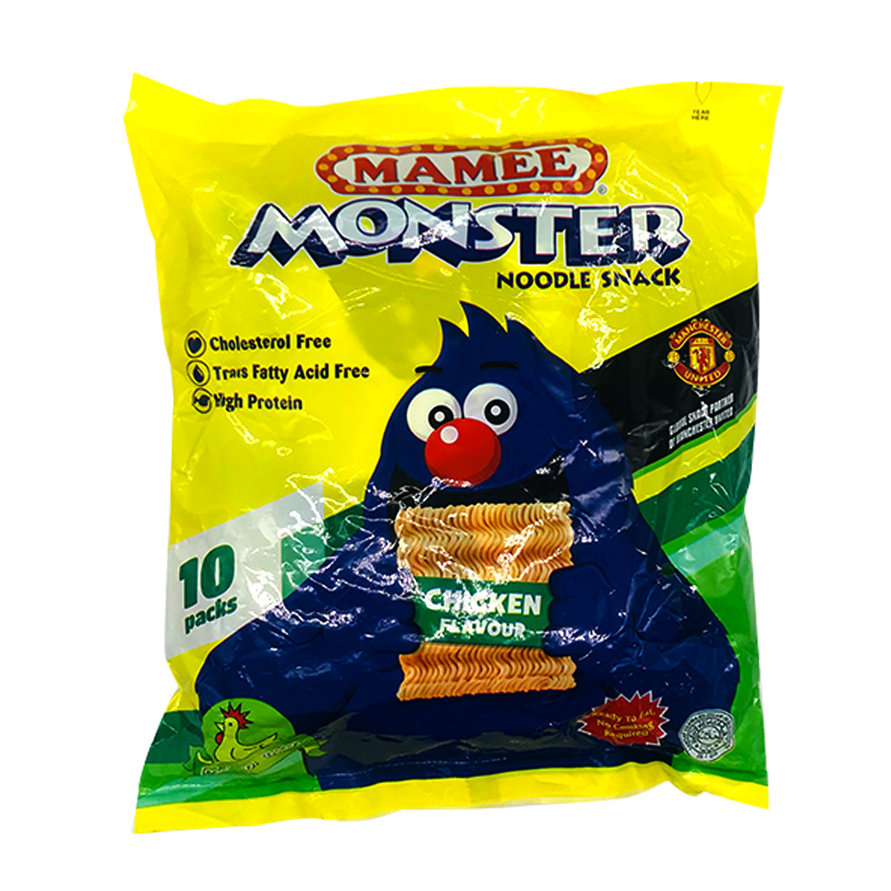 Mamee Monster Noodle Snack Chicken Flavour 10s 250g